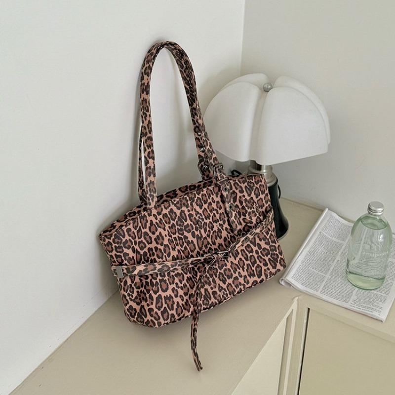 Handbag Bag Women's New Trendy Fashion Leopard Print Underarm Bag Niche Shoulder Tote Bag