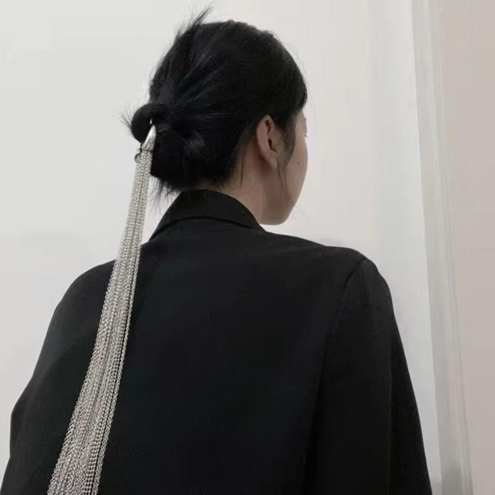 Bohemia Tassel Ponytail Alloy Woven Tassel Hair Accessories Versatile DIY Hair Accessories Chain Hairpins