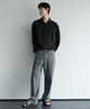 Linen-Like Wide Denim Pants [Gray]