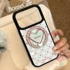 Gilded Blue Plaid Heart Magnetic Phone Case for iPhone 12-17 Pro Max
