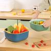 1 Set Large Capacity Washing Strainer Bowl Both Sides Handle PP Vegetable Cleaning Draining Bowl Kitchen Assistant