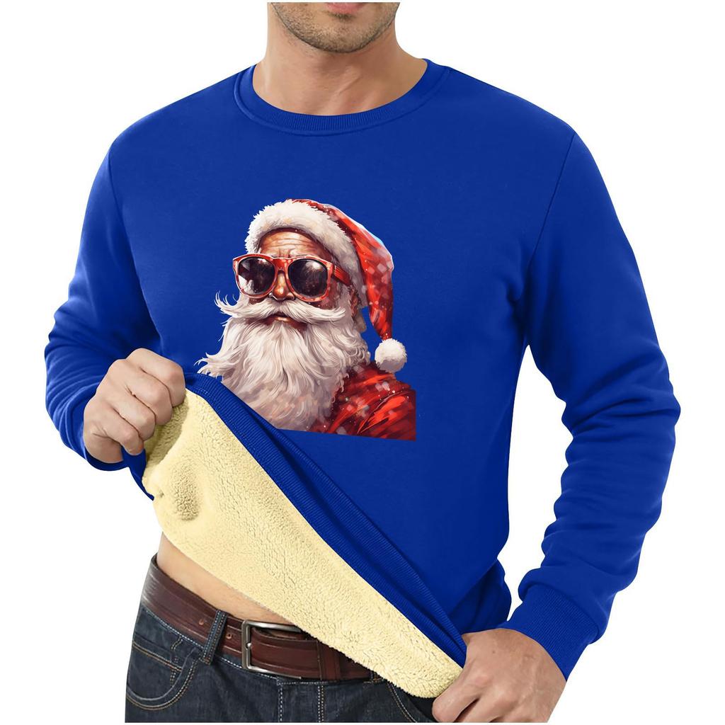 Men Sweatshirt Christmas Shirt Long Sleeve Funny Holdiay Crewneck Xmas Tops