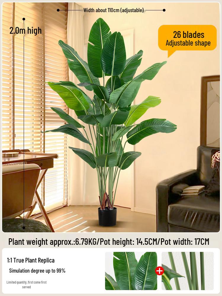 Künstlicher Paradiesvogelbaum - Üppiges Grün für Wohnzimmerdeko