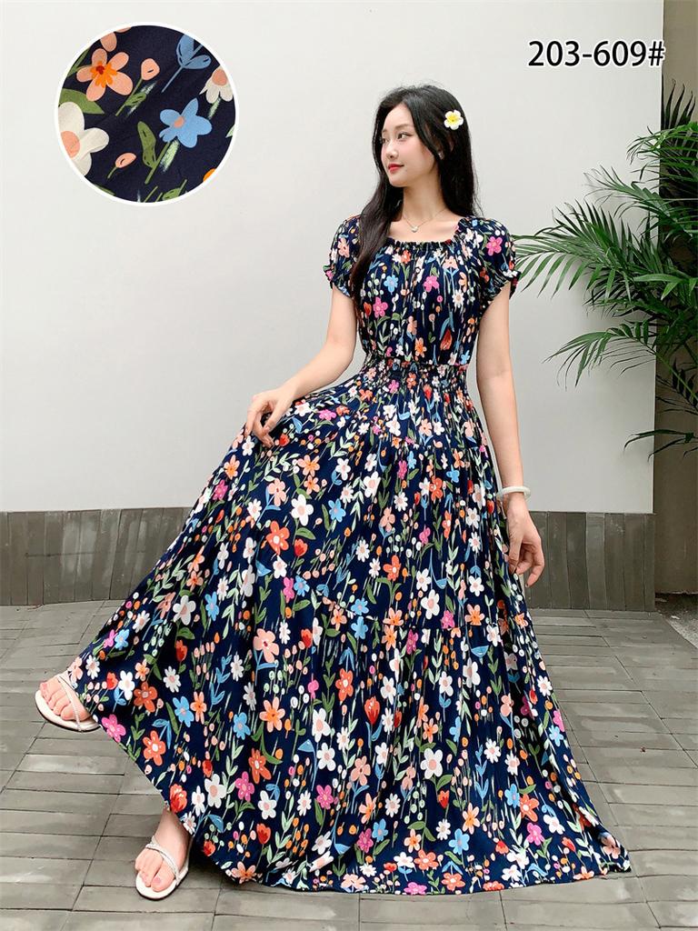 Off-Shoulder One-Neck Cotton Silk Dress Children's Summer Dress Bohemian Island Vacation Dress Travel Beach Dress