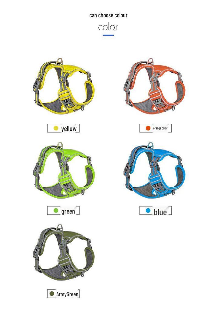 Pet Harness: Premium Nylon Anti-Shock Leash for Medium to Large Dogs
