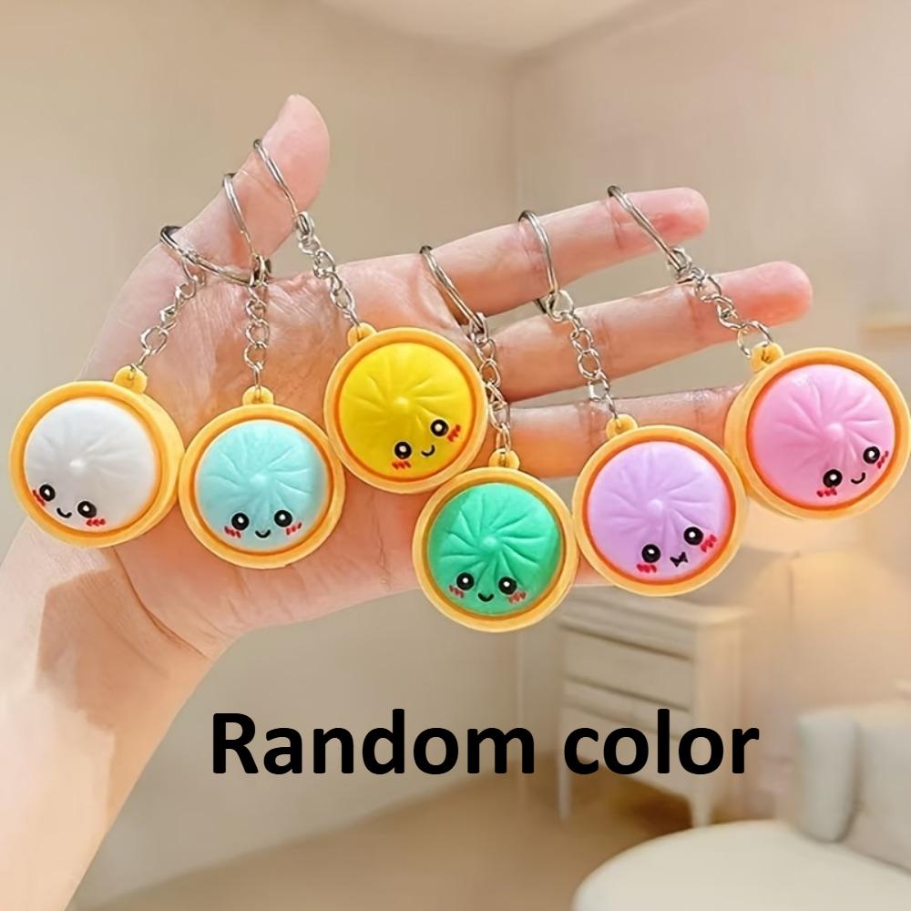 6/10/15/20/25Pcs Dumpling Keychains Cute Baozi W/Steamer Random Color For Gift Bags Party Favors Wedding Favors For Guests
