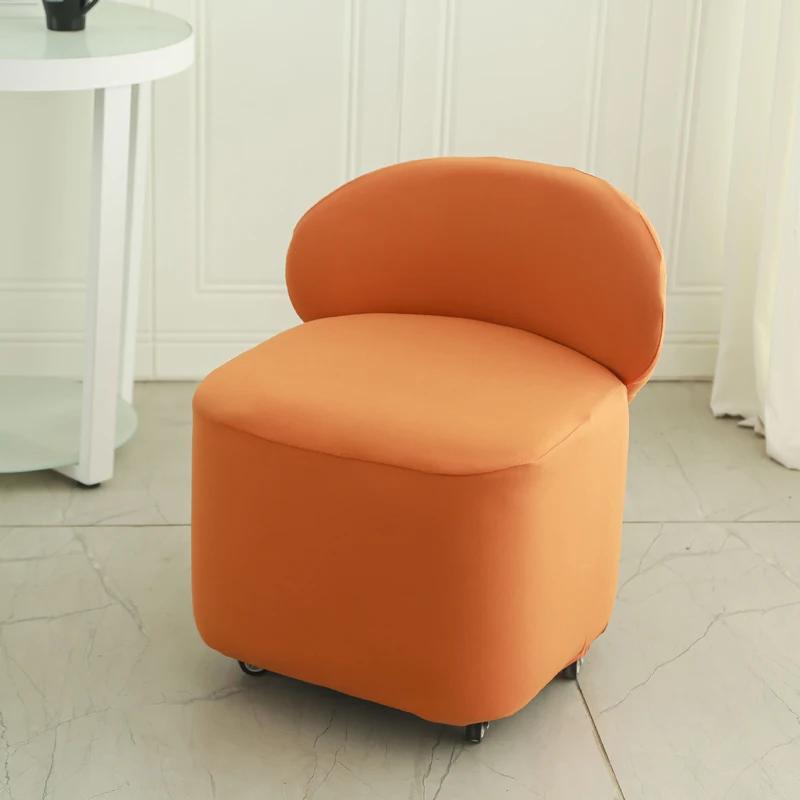 

Mushroom Stool Cover Large Backrest Low Stool Protective Case Shoe Changing Chair Slipcovers Simple Style for Home Use