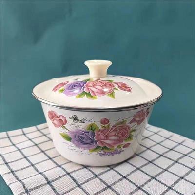 Ru Han Emaliowana Miska do Przechowywania Spożywczej z Pokrywką