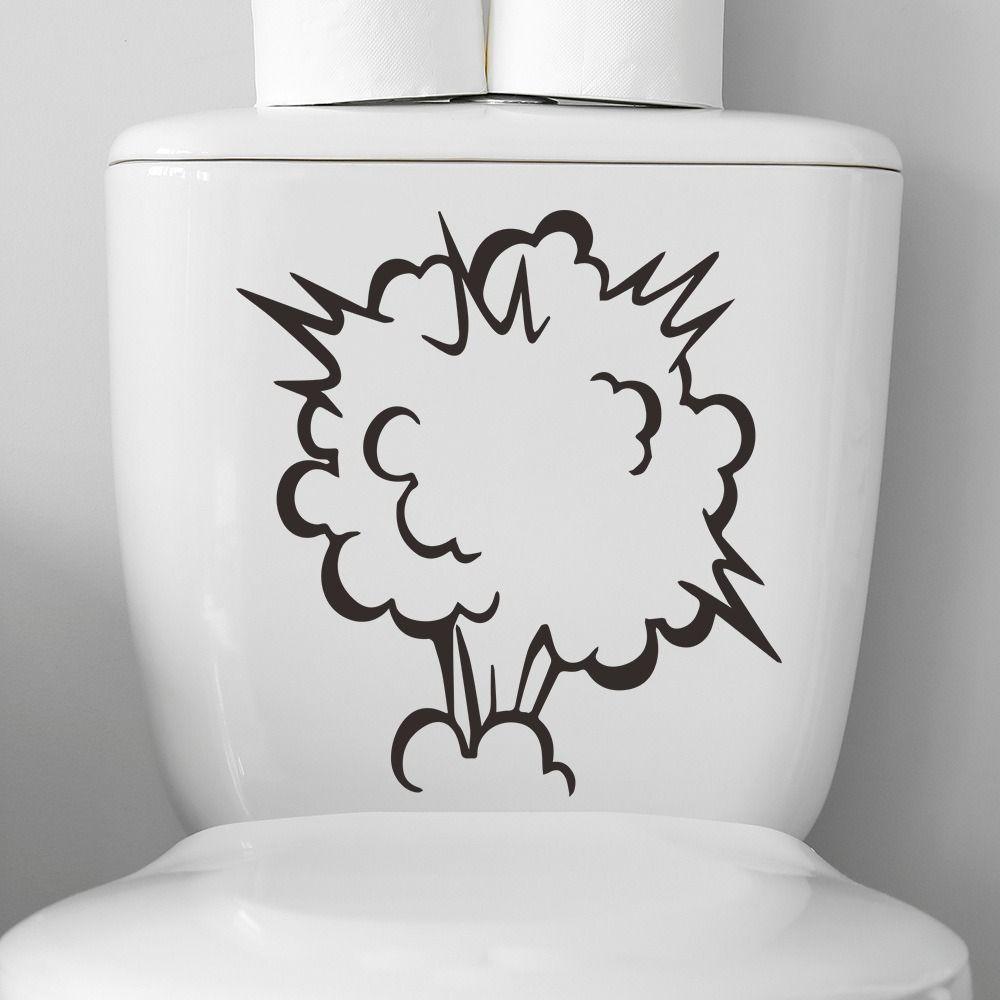 Waterproof Funny Smiling Face Wall Sticker PVC Material Easy Apply Toilet Decoration Sticker Vinyl Decals Removable