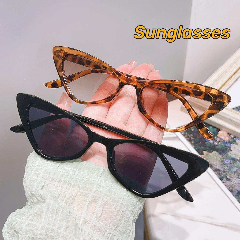 Personality Candy Color Triangular Cat Eye sun glasses Trend Retro Small Frame Sun Protection Glasses Ultra Light Unisex Glasses