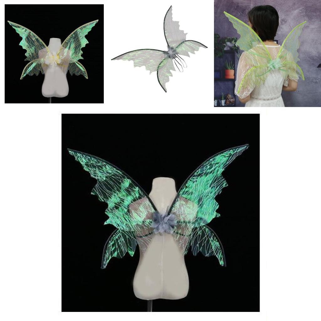 Enchanting Iridescent Butterfly Wings Fairy Costume Props For Festivals And Performances