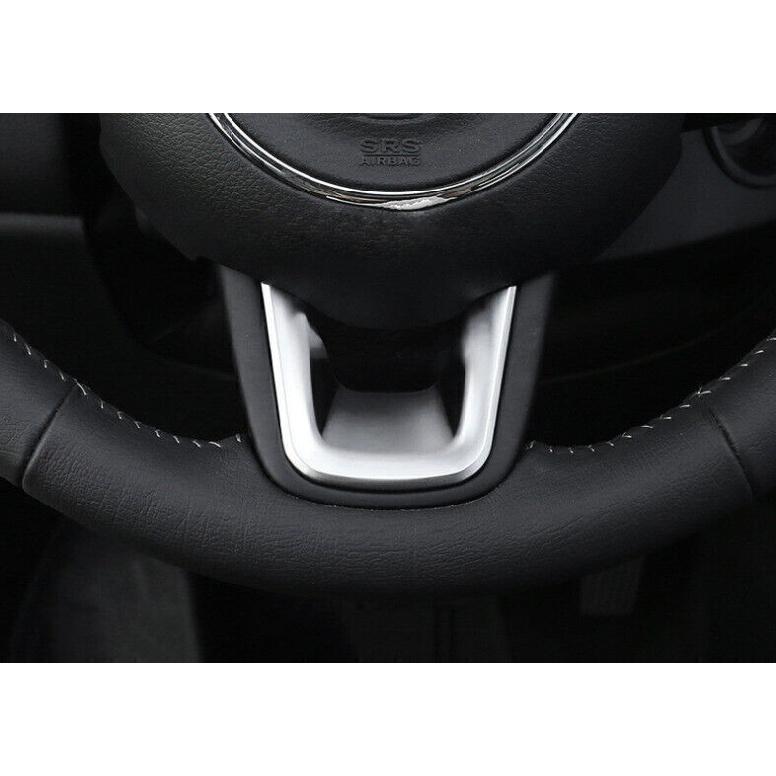 For Jeep Compass 17-2021 Matte Silver Steering Wheel U Sheet Cover Trim 1pcs