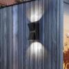 Outdoor Wall Light Plastic Housings Dual Head Exterior Wall Lamp with Up and Down Sconces 6000k White Light