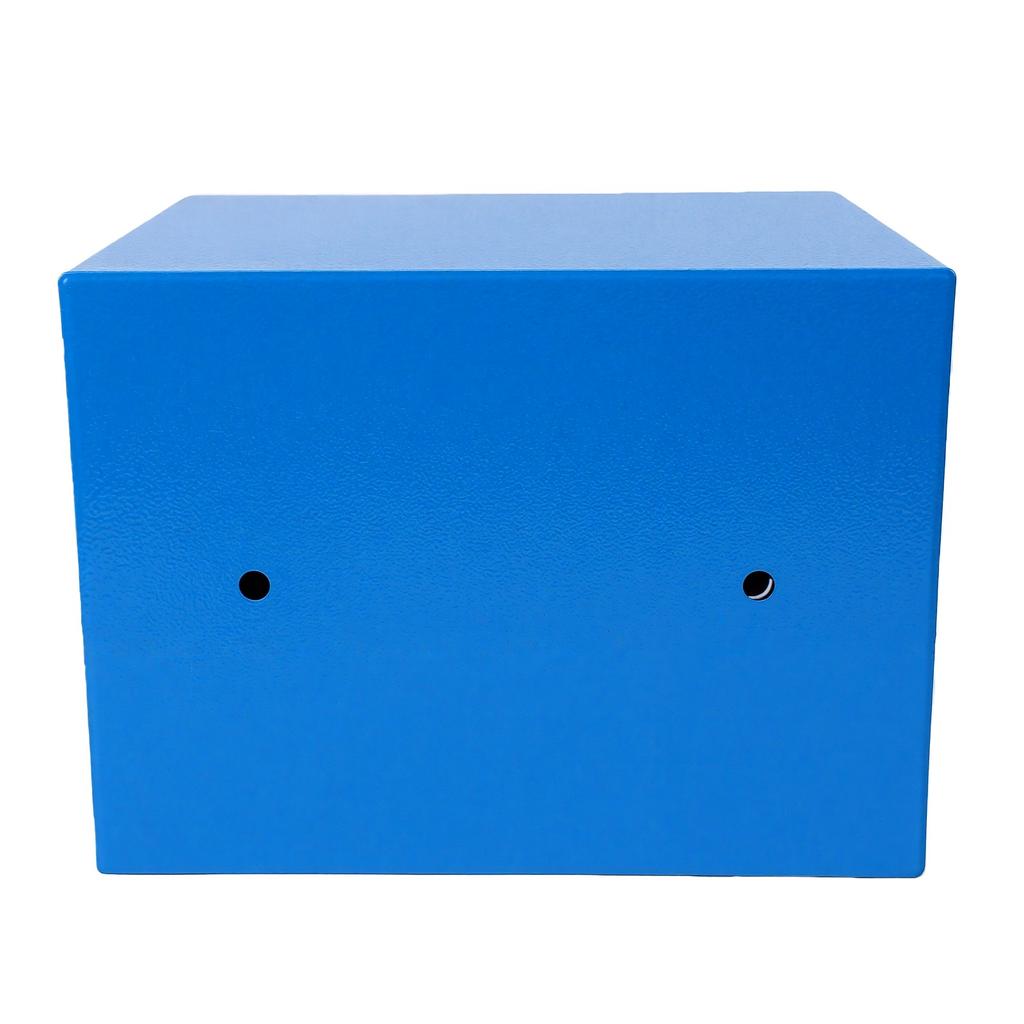 Small Safe Box with 2 Keys Programmable Digital Keypad Magnetic Lock Safety Box for Home Dorm Office Hotel Blue