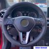 CARDAK Svart Läder Rattöverdrag för Mercedes Benz W176 W246 A-klass C-klass W204 C117 C218 X218 W212 C207 A207 X156