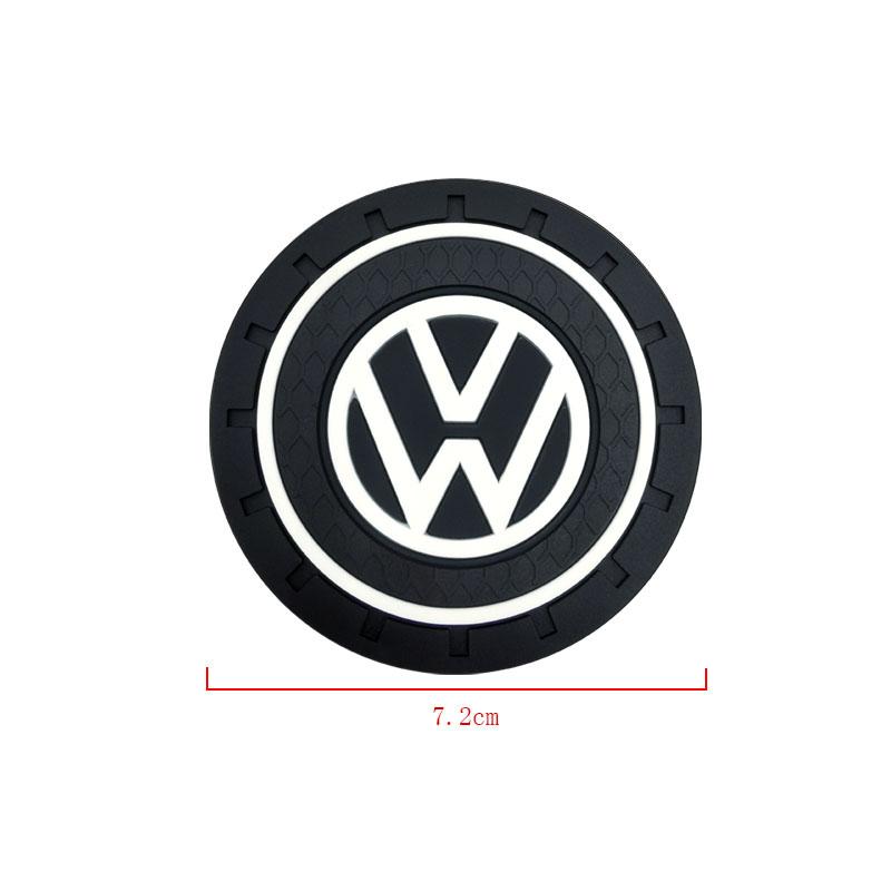 2Pcs Car Anti Slip Coaster Anti-noise Water Cup Pad Cushion Car Accessories For Volkswagen B5 B6 B7 T4 T5 Golf 4 5 6 7 Polo Passat Tiguan Jetta Gol