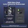 [Dual-Lens] Endoscope Camera with Light, 1920P HD Borescope with 8+1 Adjustable LED Lights, IP67 Waterproof Endoscope with 16.5ft Semi-Rigid Cable