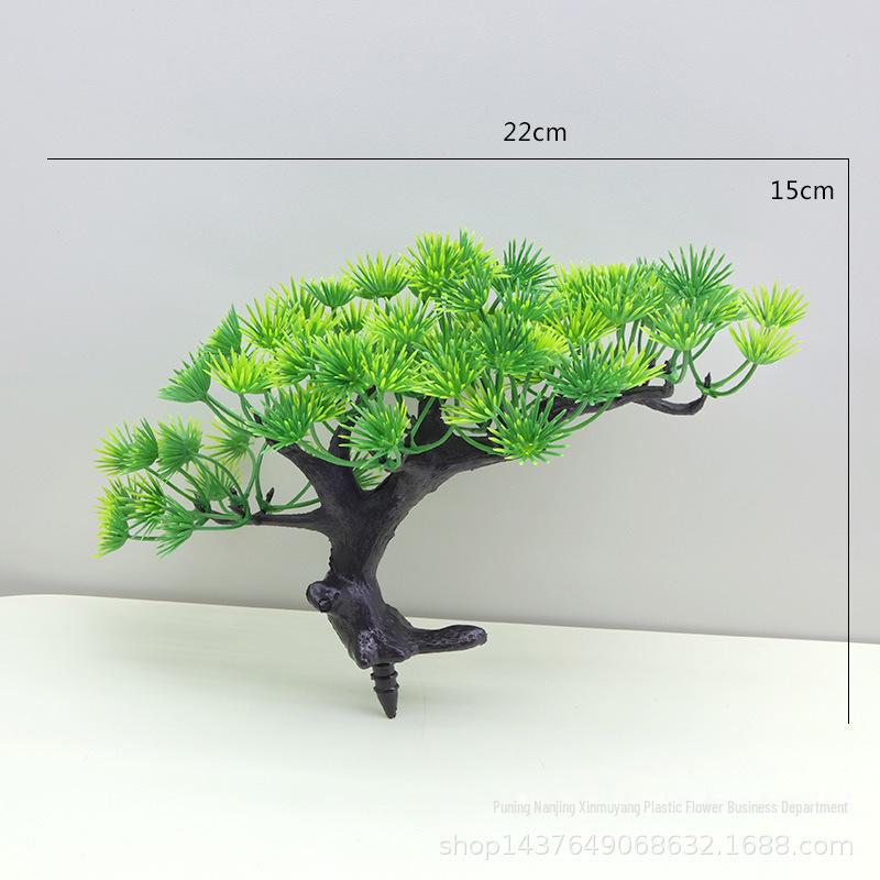 Künstlicher Thuja-Kieferbaum mit Topf – Wohnzimmerdekor und Steingarten-Landschaftsdekoration