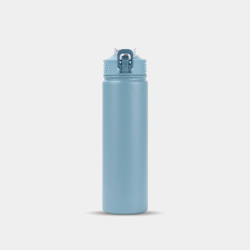 600/750ML Thermos Bottle with Straw Stainless Steel Car Thermal Cup Sports Water Bottles Keeps Cold and Burning Thermal Mug