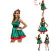 Elf Costume Dress With Cotton Polyester Fabric For Christmas Party And Stage Performances