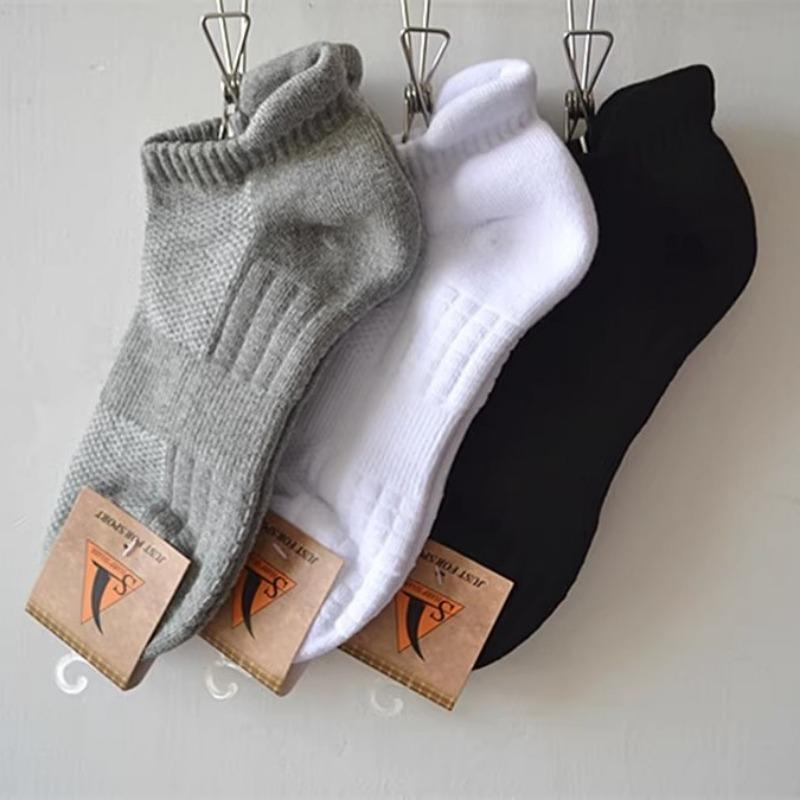 5 Pairs Boys Sport Boat Socks Wool Loop Wicking Sweat Non-slip Running Socks Anti-friction Socks
