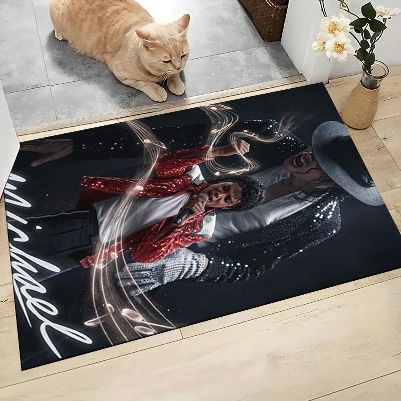 Michael Jackson Iconic Performance Carpet Rug Soft Washable Antislip Home Living Room Sofa Mats Personalized Christmas Rug