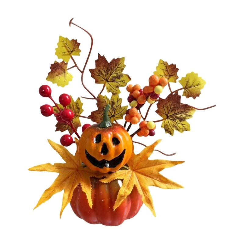 Quick Setups Fall Festival Foam Pumpkins Decoration Realistic Maples Design Safe For Kids Pet Homes Party Decors