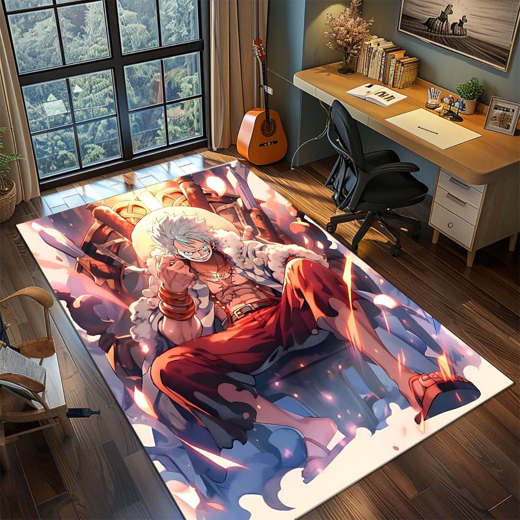 One Piece Anime Rug Carpet Large Area Rug Non Slip Washable Floor Mat Gamer Room Bedroom Home Decor -QJY