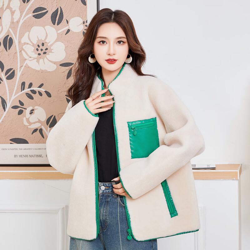 KAISER Women s Chic Shearling Wool Coat S