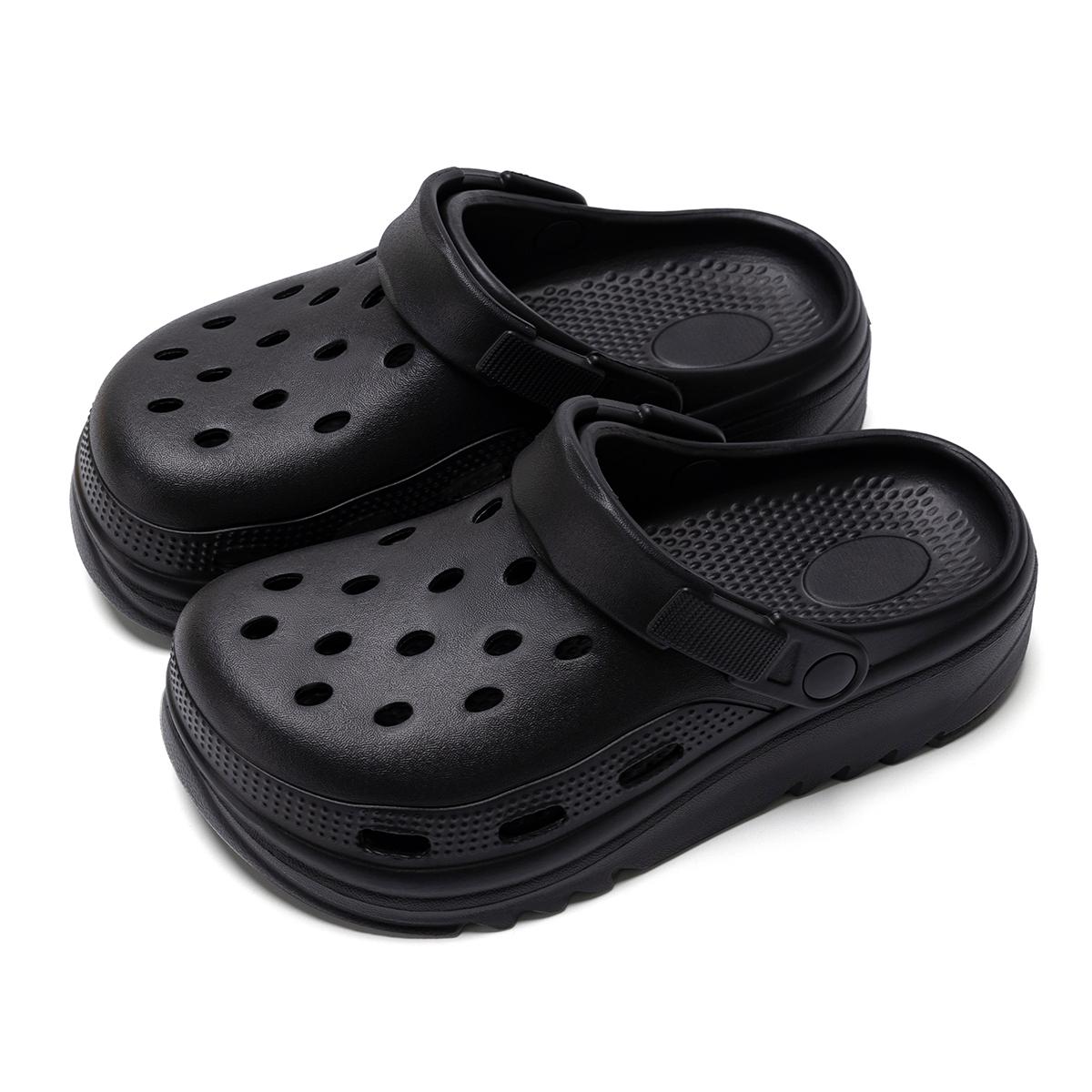 Summer Platform Women Clogs Shoes Beach EVA Thick Bottom Clogs Comfortable Clogs Shoes 36-37 чёрный