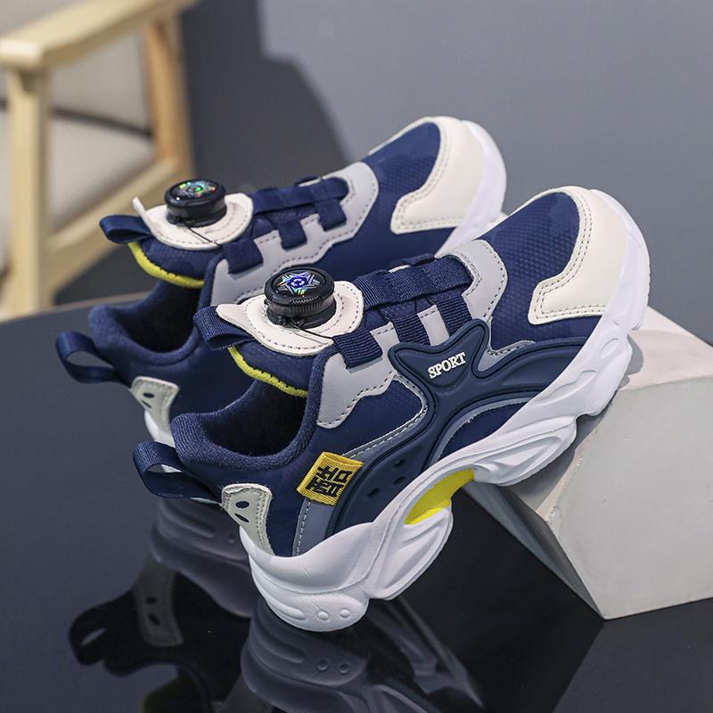 Zimowe Sneakersy Dziecięce Bawełniane Buty Sneakersy PU Wodoodporne Krótki Polar Ciepłe Ultralekkie Chłopięce Śniegowce