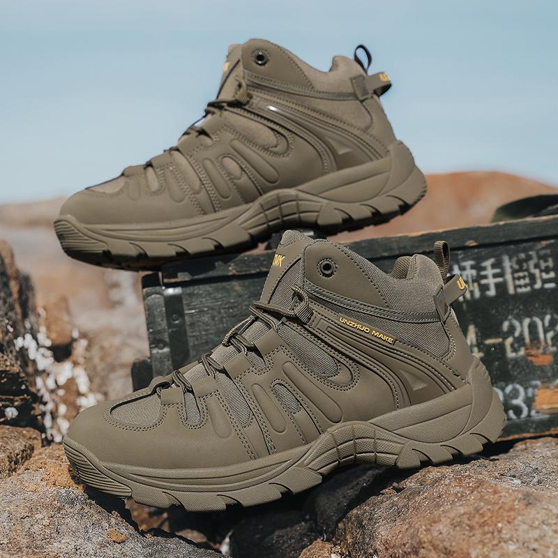 New Men's Tactical Boot Breathable Safety Anti-Slip Hunting Boot Motorcycle Male Army Boots Desert Climbing Hiking Shoes Size Plus