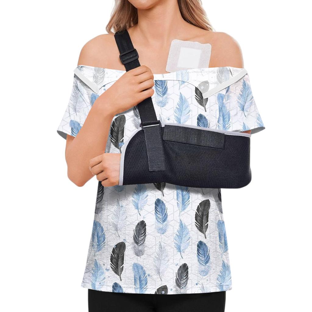 Womens Spring Tops Asymmetrical Neckline Summer Shirts for Women Floral Print Womens Summer Shirts Short Sleeve Comfortable Style