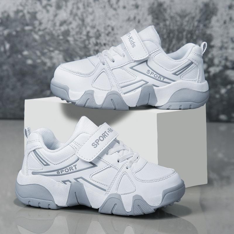 2025 middle school children's sports shoes foreign trade campus little white shoes boys' shoes children's running shoes elementary school students