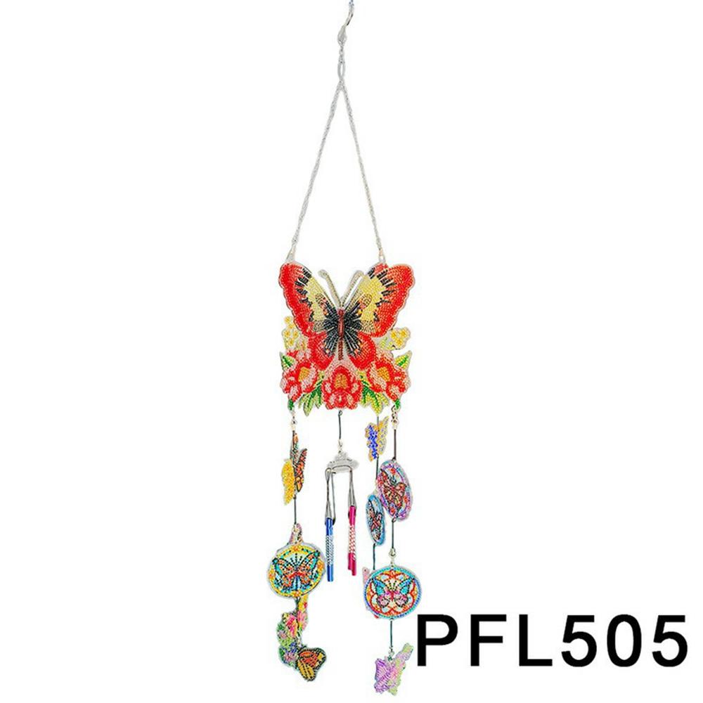 DIY Rhinestone Painting Wind Chime Kit Handmade Hanging Ornament Dreamcatcher 3D Decorative Wall Art for Home