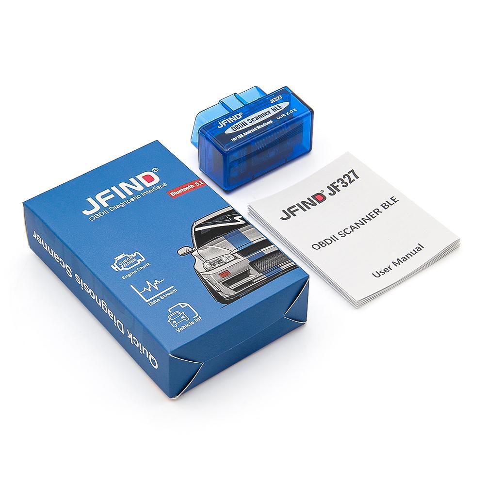 Bil Diagnoseskanner Mini ELM327 JFIND JF327 Bluetooth 5.1 IOS/Android PIC18F25K80 ELM327 V1.5 OBD2 Auto Motor Skanningsverktøy OBDII
