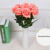 12Pcs Artificial Rose Flower Realistic Simulation Rose Bouquets for Home Garden Decoration, Wedding Flower Arrangements