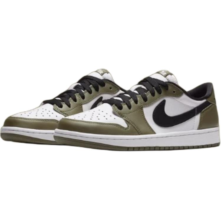Air Jordan 1 Low TD Medium Olive Buty niemowlęce Zielony Czarny Summit-White HQ6997-200