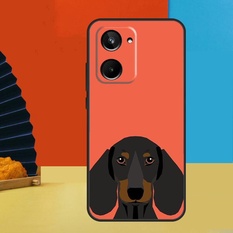 Cartoon Dachshund Sausage Dog For Realme C75 C71 C55 C53 C67 C61 C33 C63 C51 10 11 12 13 14 Pro Plus C65 GT7 15 Pro Case