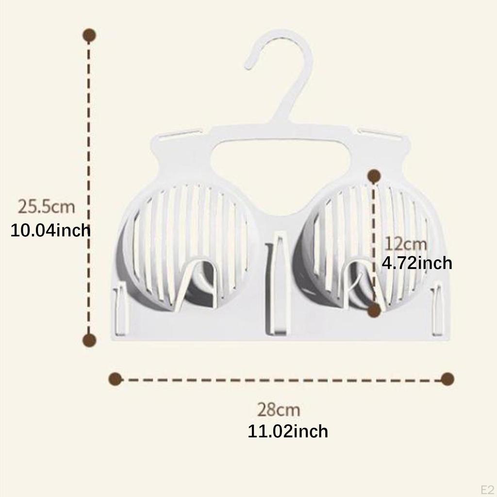 2Pcs Female Bra Display Hangers Underwear Drying Rack Hollowed Organizer Versatile Clothes