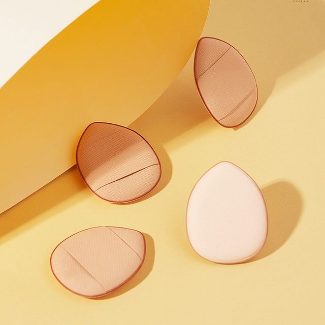 Jesireca - Set of 2: Fingertip Powder Puff Set of 2 - Beige