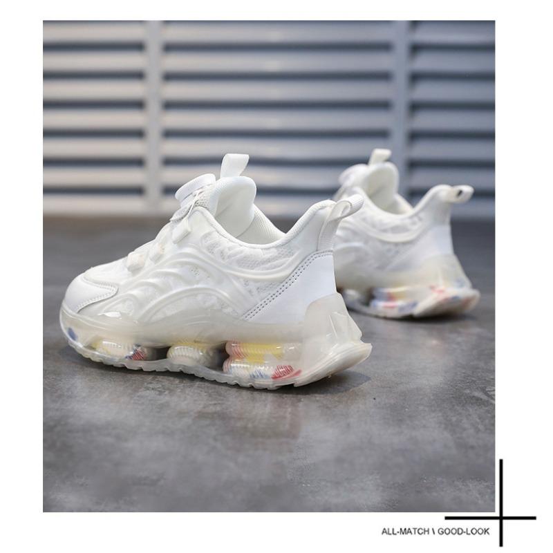 Kids' Luminous Air Cushion Sneakers Rotating Buckle Breathable Non-slip Casual Sports Shoes