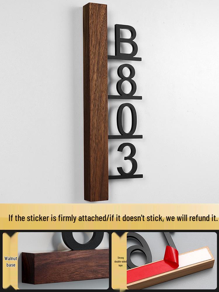 Luminous Personalized House Number Sign Sticker for Front Door