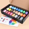 Acrylic Paint Set With6 Brushes,24 Colors (25ml) Craft Paints for Artists Kids Canvas Ceramic Wood Rock Painting Art Supplies