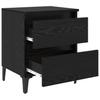 Nightstand 2 Pcs Black Oak Effect 40 X 35 X 50 Cm