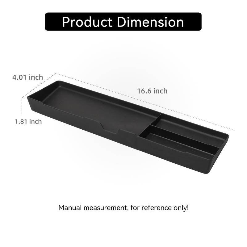 For Hyundai Santa Fe 2024 2025 TPE Co-pilot Storage Box Drawer Tray Organizer Car Interior Accessories Black