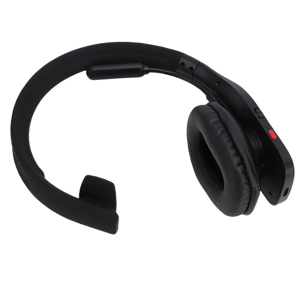 Trucker Bluetooth Headset with AI Noise Canceling Mic Mute Key Single Ear Wireless Headphones for Truck Driver Video