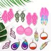 Earring Silicone Molds Kit, Silicone Molds for Resin Jewelry Casting Molds with Earring Hooks for DIY Unique Earrings Molds