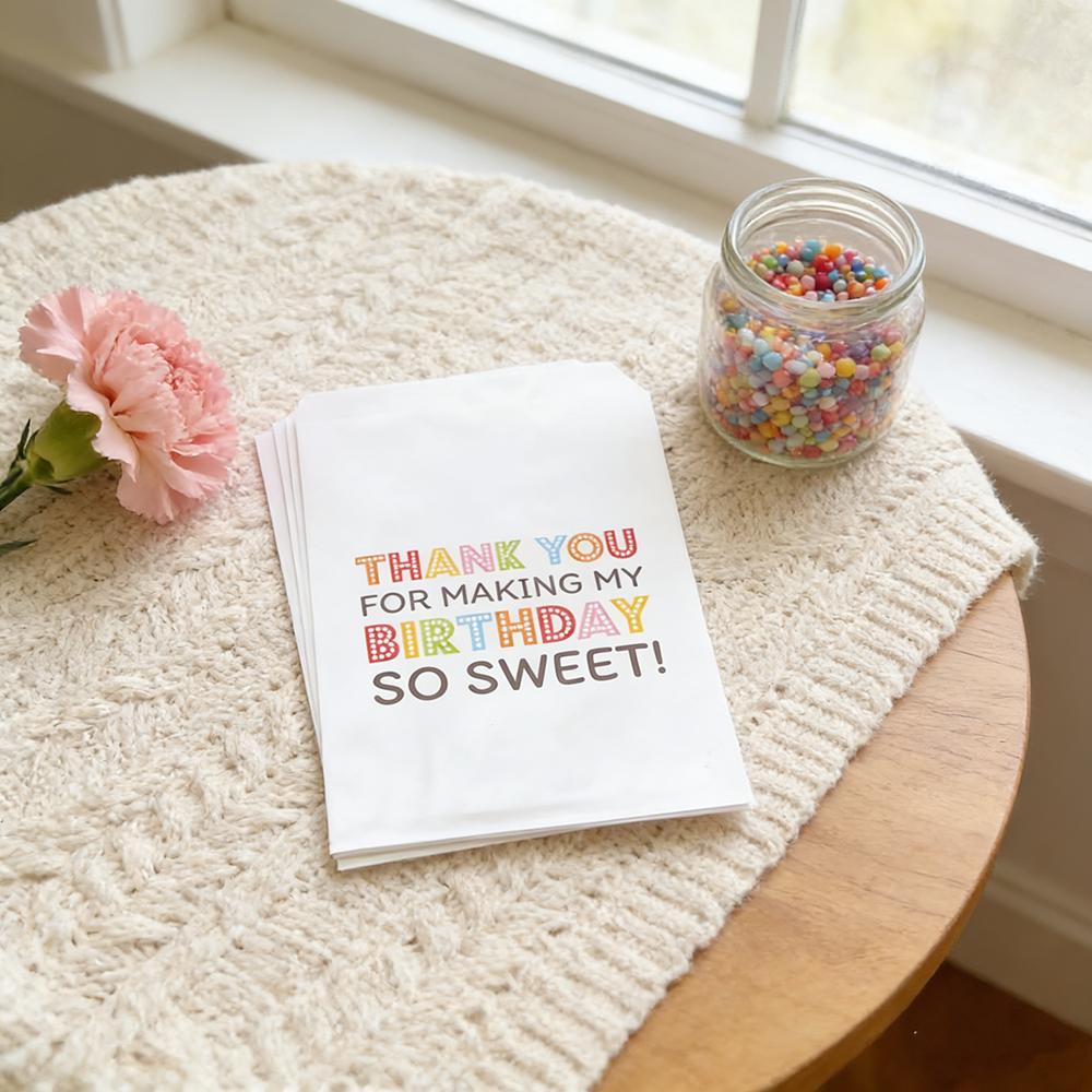 

10Pcs Colorful Kids Birthday Party Pretzel Bags Favor Bags Birthday Candy Bags Baby Shower Newborn Thank You Favor Keepsake Gift 10pcs13x18cm