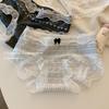 Japanese Fair Isle Cotton Panties: Soft, Breathable, Lace-Trimmed Triangle Briefs